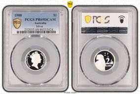 1988 $2 Silver PR69DCAM