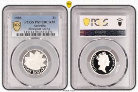 1988 $1 Aboriginal Art Ag PR70DCAM