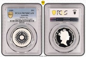 1989 50C Jubilee Ag PR70DCAM