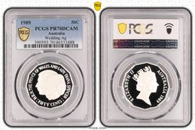 1989 50C Wedding Ag PR70DCAM