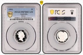 1991 2C Silver PR70DCAM