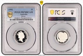1991 2C Silver PR70DCAM