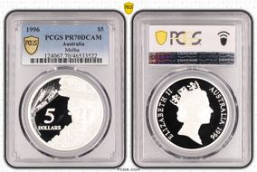 1996 $5 Melba PR70DCAM