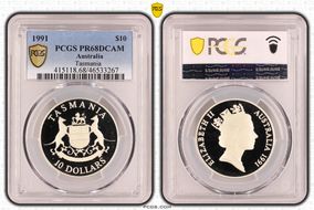 1991 $10 Tasmania PR68DCAM