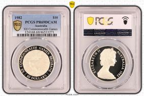 1982 $10 XII Commonwealth Games PR69DCAM