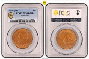 1940 (m) 1D MS64+ RB