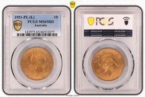 1951-PL (L) 1D KM-43 MS65RD