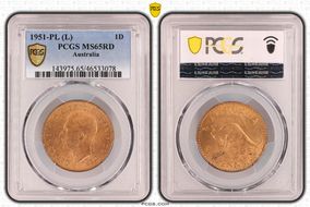 1951-PL (L) 1D KM-43 MS65RD