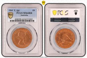 1961 Y. (p) 1D MS64RB