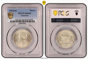 1943(m) Florin KM-40  Ag MS64