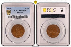 1926 1/2D MS64BN