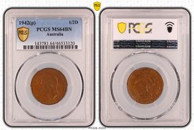 1942(p) 1/2D MS64BN