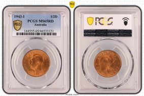 1943-I 1/2D MS65RD