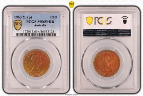 1963 Y. (p) 1/2D MS65+ RB