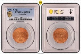 1963 Y. (p) 1/2D MS65RD