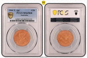 1964 Y. (p) 1/2D MS65RB