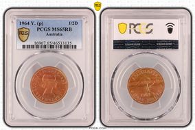 1964 Y. (p) 1/2D MS65RB