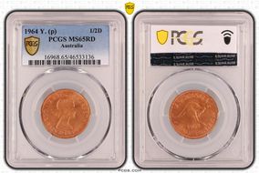 1964 Y. (p) 1/2D MS65RD