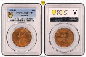 1912-H 1D MS65+ RB