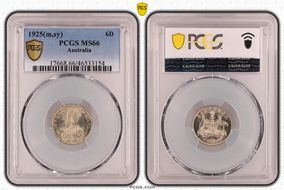 1925(m,sy) 6D KM-25  Ag MS66