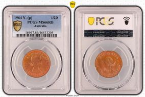 1964 Y. (p) 1/2D MS66RB