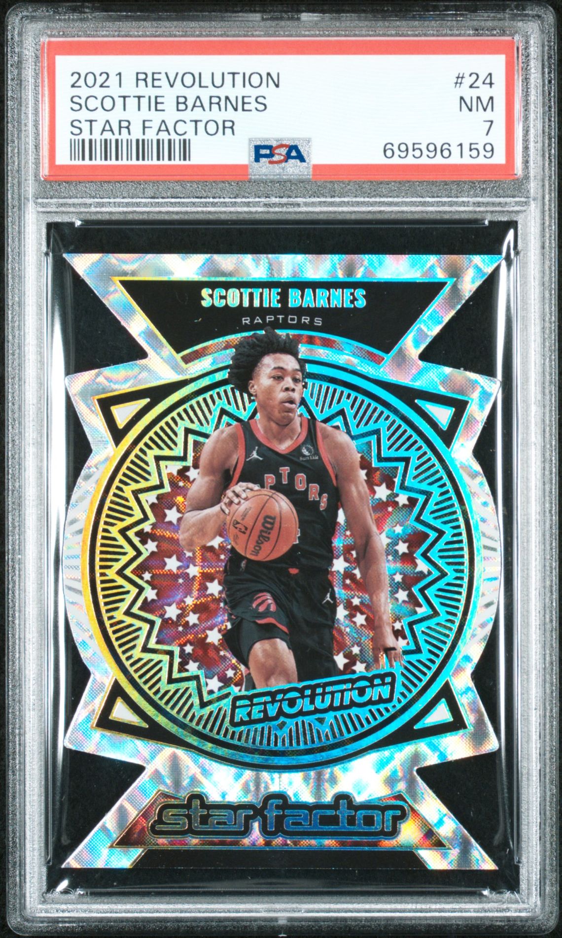 2021 Panini Revolution Star Factor Scottie Barnes #24 (Star Factor) Nm 7 front