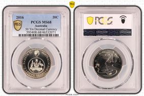 2016 20C 50 Yrs Decimal Currency MS68