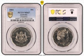 2001 50C Tasmania MS67