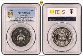 2016 50C 50 Yrs Decimal Currency MS68