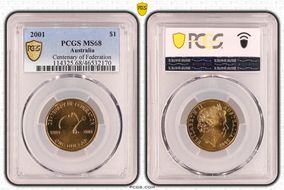 2001 $1 Centenary of Federation MS68