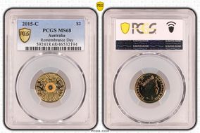 2015-C $2 Remembrance Day In Flanders Fields Colorized MS68