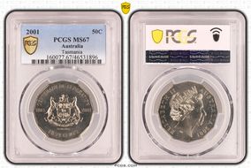 2001 50C Tasmania MS67