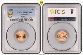 1974 1C KM-62 MS68RD