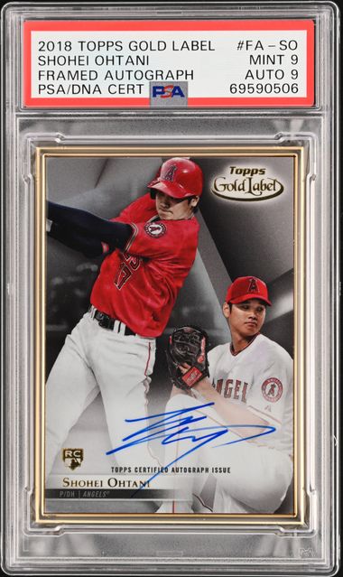 Shohei Ohtani（大谷翔平）【2022 Topps Gold Label】Gold frame Auto 