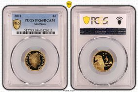 2011 $2 PR69DCAM