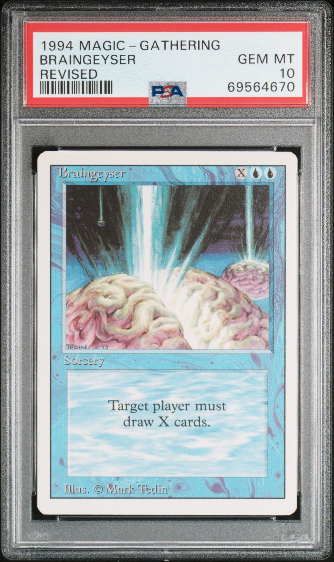 1994 MTG Magic: The Gathering Braingeyser front