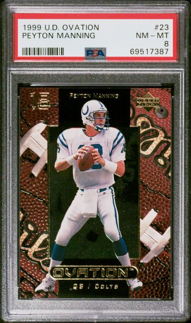 1999 Upper Deck Ovation #23 Peyton Manning – PSA NM-MT 8 on Goldin