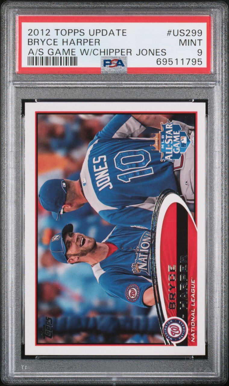 2012 Topps Update Series - [Base] #US299.3 - All-Star - Bryce Harper (With  Chipper Jones)