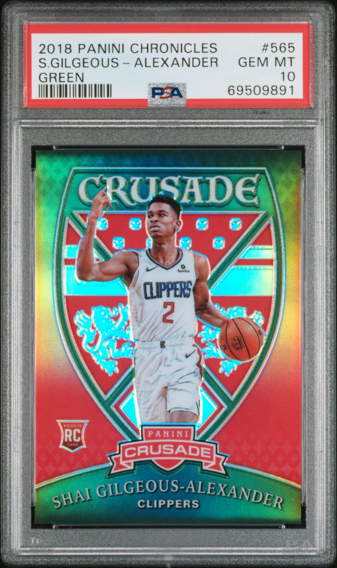 2018 Panini PANINI CHRONICLES GREEN #565 S.Gilgeous-Alexander front