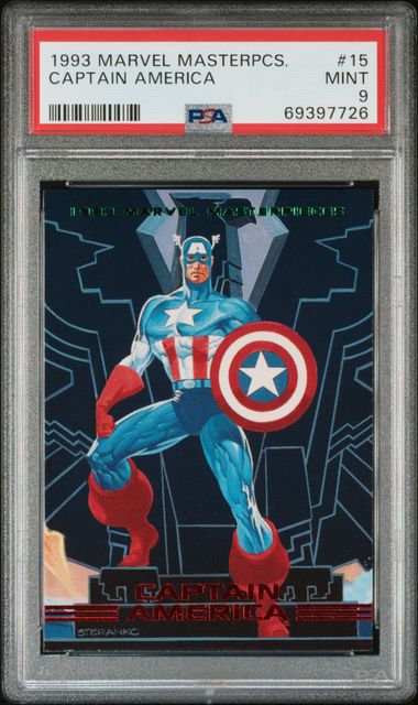 1993 Marvel Masterpcs #15 Captain America front