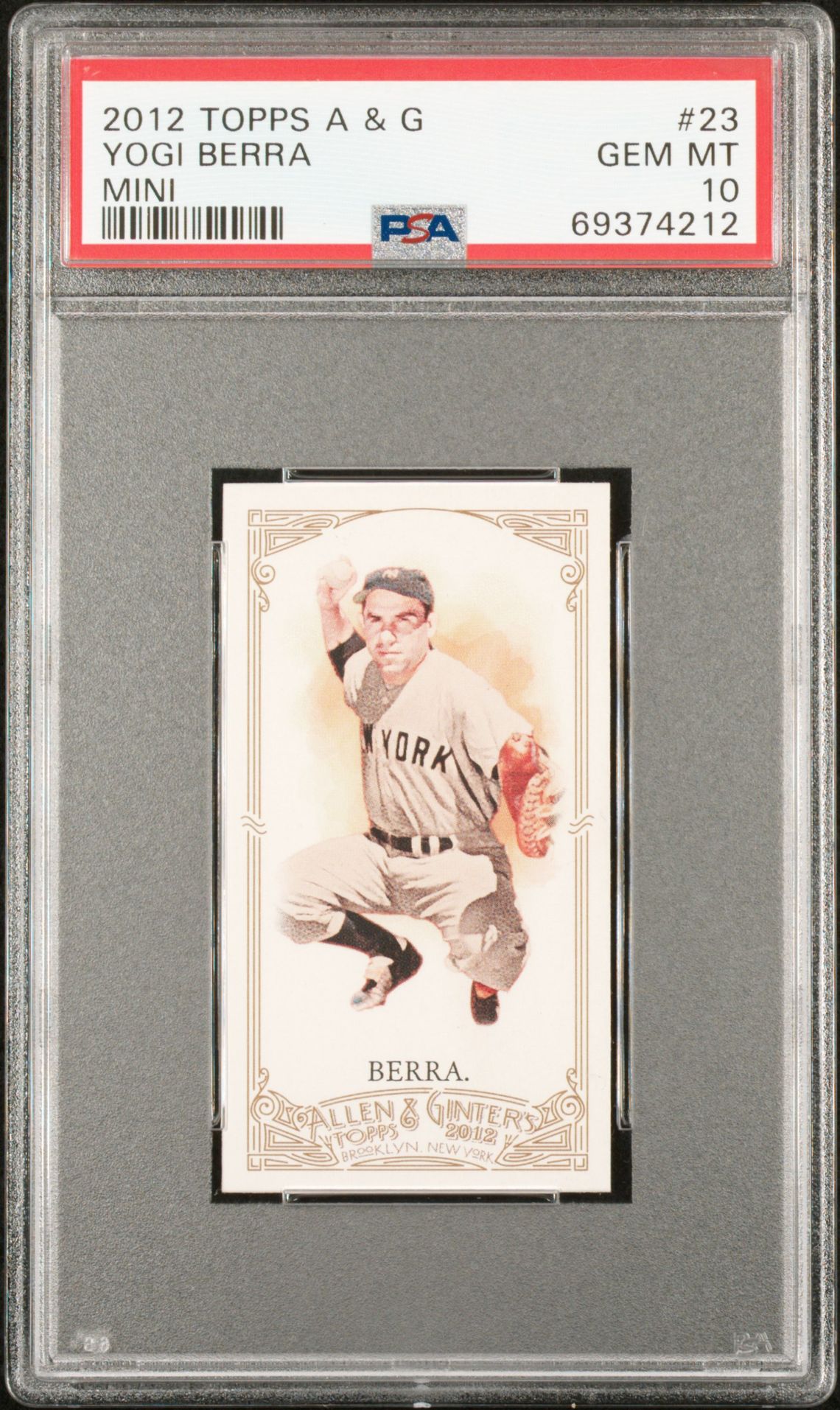 2012 Topps TOPPS ALLEN & GINTER MINI #23 Yogi Berra front