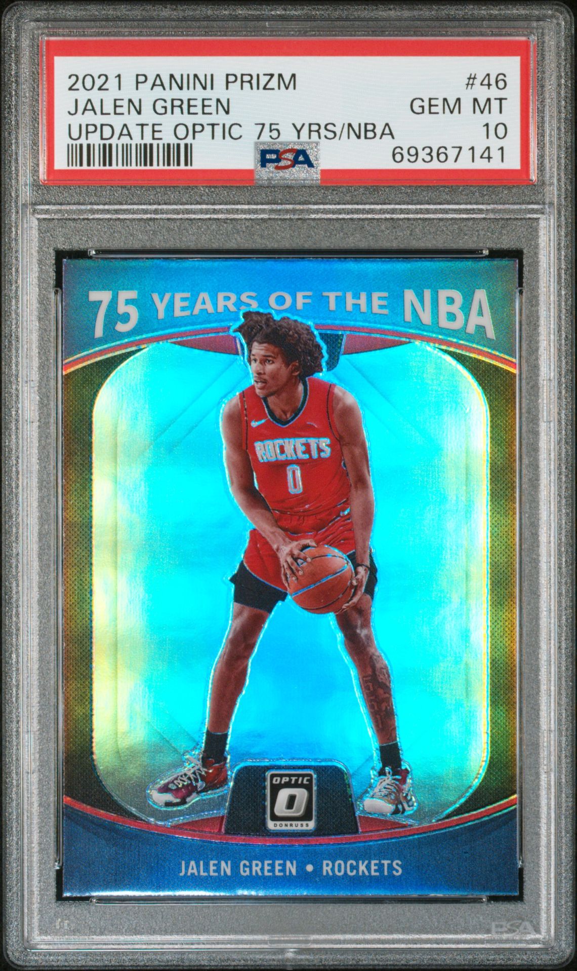 2021 Panini PANINI PRIZM 75 YEARS OF THE NBA UPDATE OPTIC UPDATE OPTIC 75 YRS/NBA #46 Jalen Green front