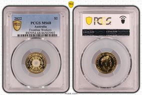 2022 $2 Frontline Workers Colorized MS68