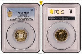 2022 $2 Frontline Workers Colorized MS68