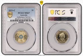 2021-C $2 Ambulance Service Colorized MS67