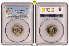 2021-C $2 Indigenous Military Service Colorized MS68