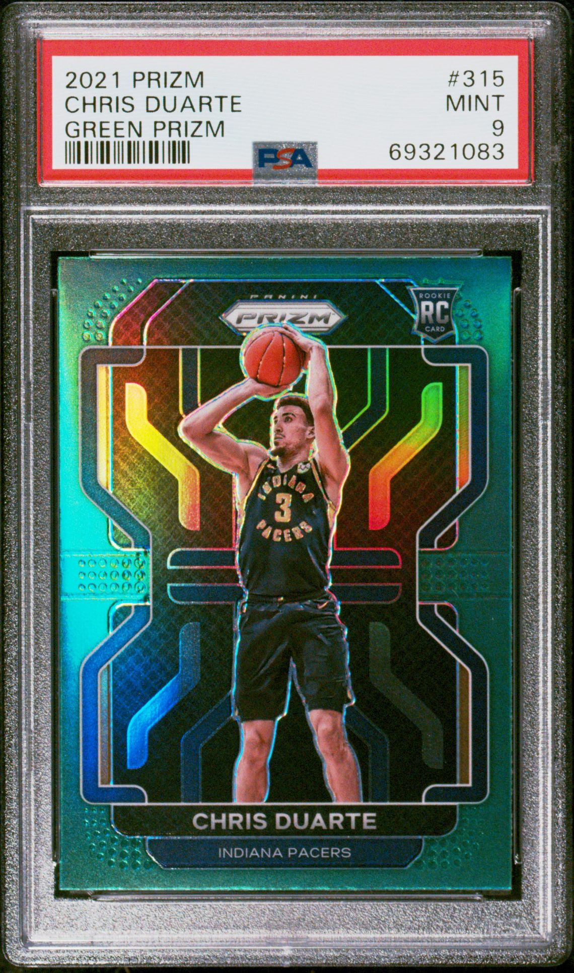 2021 Panini PANINI PRIZM GREEN PRIZM #315 Chris Duarte front