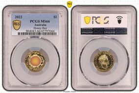 2022 $2 Honey Bee Colorized MS66