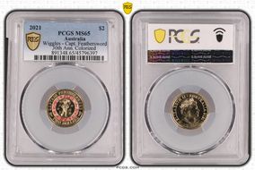 2021 $2 Wiggles - Capt. Feathersword 30th Ann. Colorized MS65