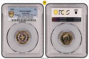 2021 $2 Wiggles - Henry the Octopus 30th Ann. Colorized MS65